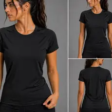 Camisa Feminina Dry Fit Fitness Baby Look Proteção Uv Academia Caimento Perfeito