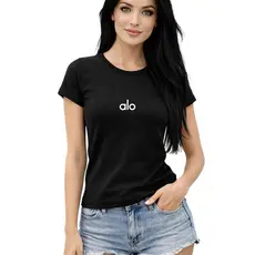 Pack 2 Unidades Camiseta Baby Look Feminina Yoga Caimento Perfeito Estampa Preço de Fábrica
