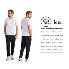 CAMISETA MASCULINA MALHA PREMIUM 100% ALGODÃO TOUCH PIMA KO1388-A