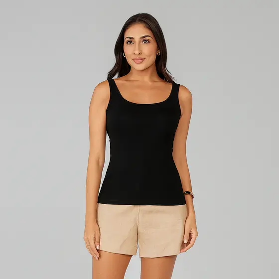 Regata Feminina alcinha em Cotton com Elastano KB306-C1