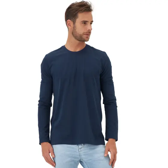 Camiseta 100% algodão Manga longa Lisa KB250-C1