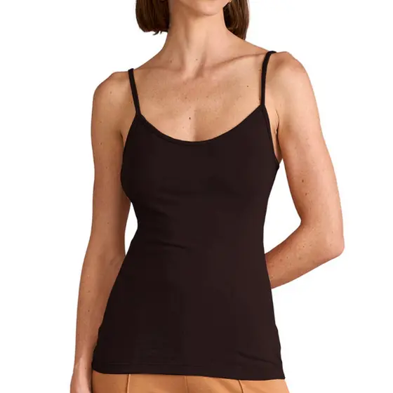 Regata Feminina de Alcinhas em Cotton Lisa Algodão e Elastano KB640-C2