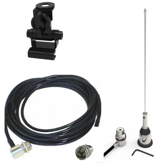 Kts Antena Movel 1/4 Vhf Cabo 5m S Porta Mala Ars Mv00bc