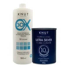 Kit Pó Descolorante Ultra Silver 300g + OX 30 Volumes 900ml Knut