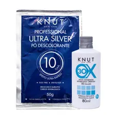 Kit Sachê Pó Descolorante Ultra Premium 50g + OX 30 Volumes 80ml Knut