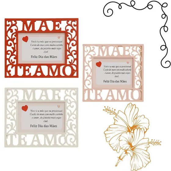 OFERTA Porta Retrato De Plástico Mãe Multicolorido Decoração Dia Das Mães Com Moldura