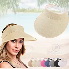 Viseira Chapéu Feminino de Praia Verão Proteção Solar