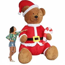 Urso De Pelúcia Natal Gigante Inflável Bivolt Shopping 280cm