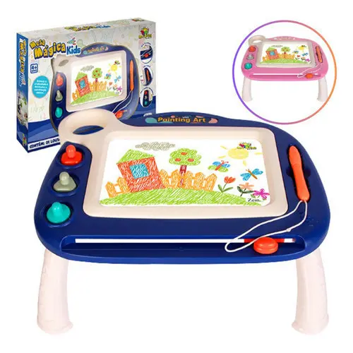 Mesa Infantil Lousa Mágica Interativa Tablet Educativo Azul