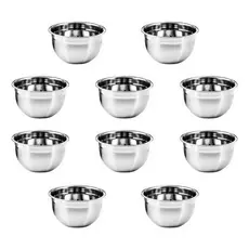 Kit Com 10 Bacias Tigela Bowl Fundo 20cm Inox Profissional