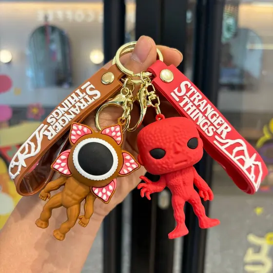 Chaveiro Criativo de Desenho Animado Stranger Things Boneca Chaveiro de Carro para Homens e Mulheres Decoração Suspensa