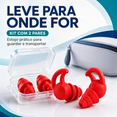 Protetor Auricular Antirruído 3 Camadas Tampão Plug de Ouvido para Dormir Natação Estudo Trabalho e Autismo