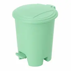 Lixeira com Pedal 7 Litros Verde Menta Plástico Resistente com Tampa – Ideal para Banheiro, Cozinha e Escritório