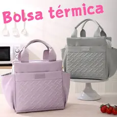 Bolsa Térmica Lancheira Almoço Marmita 2 Compartimentos Academia Fitness Praia Isolamento Térmico Armazenamento Alimento