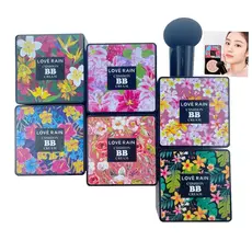 LOVÉ RAIN BB Cream/Base/Corretivo com Esponja com Formato de Cogumelo / Base Clareador Maquiagem