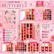 Lové Rain 94 Cores Paleta Maquiagem Completa Sombras Blush Batom Iluminador Corretivo Pó Pigmentação