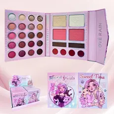 LOVE RAIN Paleta de Sombras Fantasy Girl, multi-cores matte e brilho, tons suaves, tudo-em-um, fácil para iniciantes.