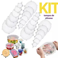 Kit 24 Tampas De Silicone Para Painel Universal Reutilizáveis | Vedação Panelas E Painéis