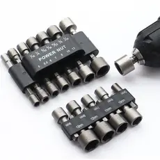 9/14pecas jogo de Bits soquete para parafusadeira 5 A 13mm kit de bits sextavado