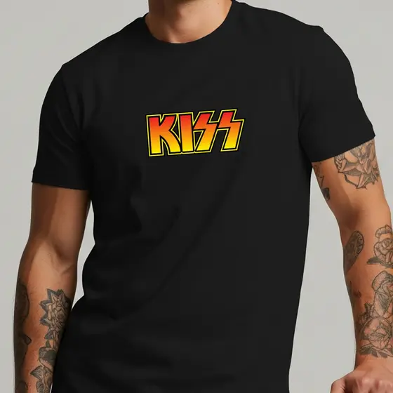 Camisa Kiss Logo Rock Camiseta Algodão Premium Estampa Básica