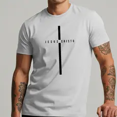 Camiseta Masculina Cruz Jesus Religião Confortável Algodão Blusa Camisa Streetwear