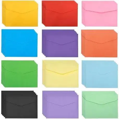Envelopes Coloridos 07x11cm kit 300 ou 500 uni
