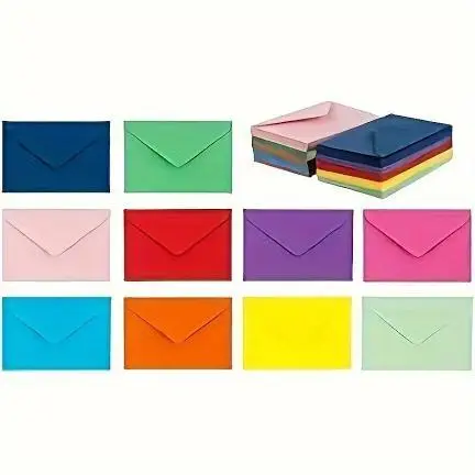 Envelopes Coloridos 11x16 cm kit 300 ou 500 unidades