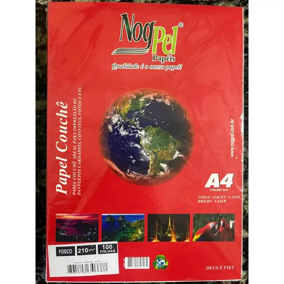 Papel Couche A4 210g/m BRILHO ou  FOSCO 300 FOLHAS