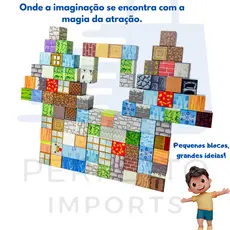 100 Peças Blocos Mine  Magnéticos De Construção Criar Brincar Crianças