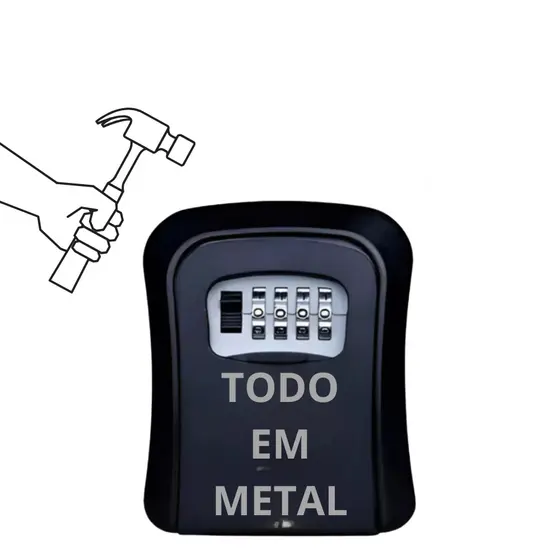 Cofre Parede Guarda Chaves Senha Airbnb Todo Em Metal