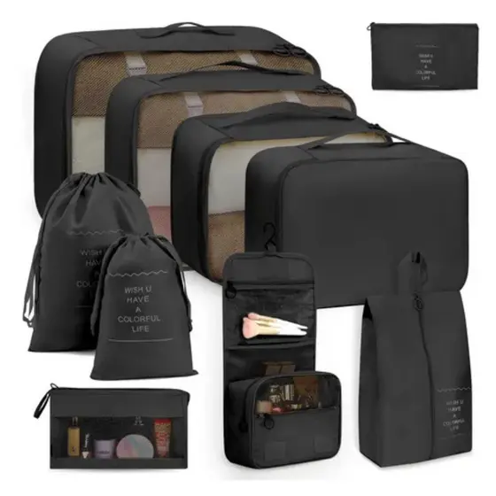Kit 10 Necessaire Feminina Organizador De Malas Para Viagem
