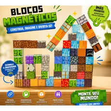 Blocos Magnéticos De Construção Infantil Kit 20 Peças Educativo Criativo Com Ímãs Para Crianças