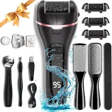 kit Lixa eletrica para pés Removedor Calos Esfoliante Elétrico Profissional Premium Com Tela Digital
