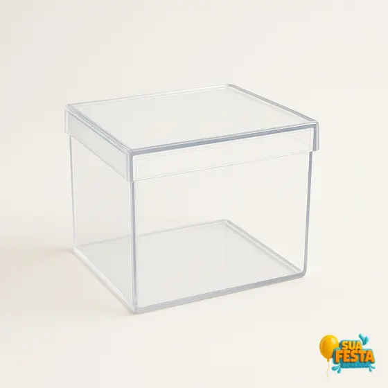 20, 30, 50 Unidades de Caixas Decorativas De Acrílico 6x6 Cristal, para festa e personalizar