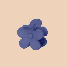 Piranha Para Cabelo Flor Média Azul Claro  -