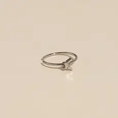 Piercing Argola Borboleta Prateado  -