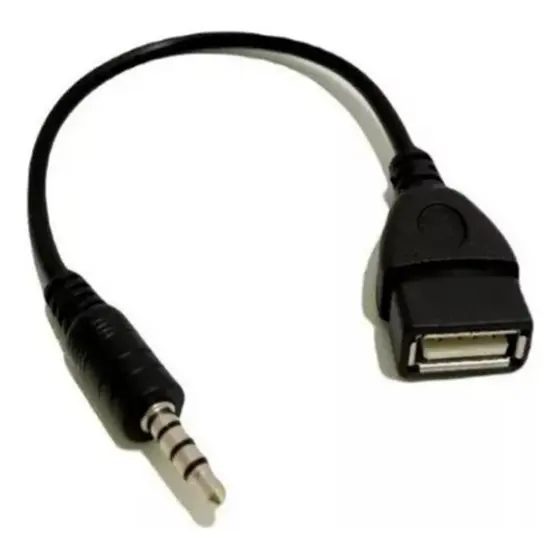Cabo Adaptador Usb Fêmea 3,5m X P3 Entrada Auxiliar Som Car