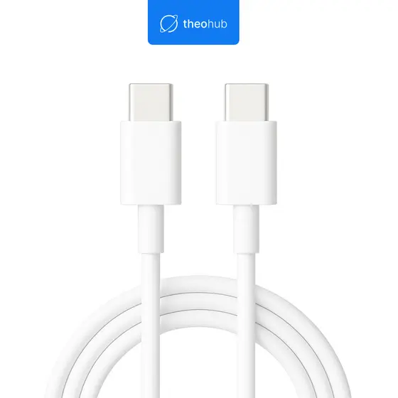 ⚡Cabo USB-C p/ USB-C 1m Branco Carregador Rápido PD Dados Resistente Celular Notebook