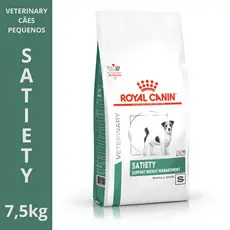 Ração Royal Canin Veterinary Diet Satiety 7,5kg Cães Pequenos Controle Peso Obesidade Emagrecimento