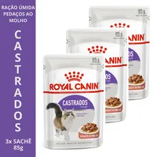 Ração Úmida Sachês Para Gato 🐱 Royal Canin KIT 2X, 3X , 6X ou 12X Gatos Castrados 85g - Sterilised