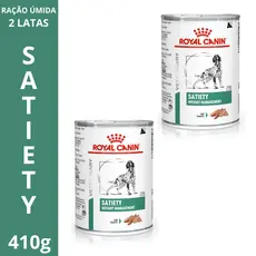 Ração Úmida Royal Canin Veterinary Diet Satiety KIT 2x Latas Cães Obesos Controle Peso Emagrecimento