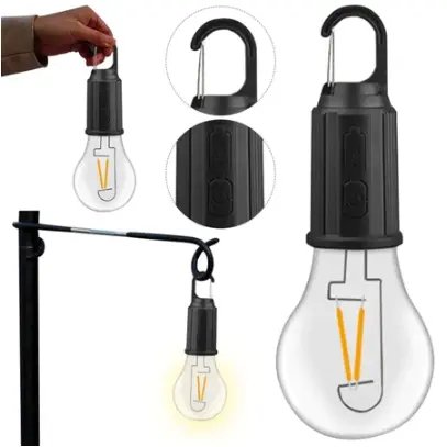 Lâmpada Camping Led Recarregável USB Barracas Pescarias Luz Forte Emergência Curvaviva