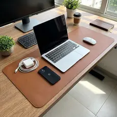 MousePad DeskPad 90x40cm Couro Sintético Borda Costurada Tapete Mesa Mousepad Grande Escritório Home Office Gigante