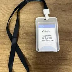 Porta Crachá À Prova D'água Com Fita Poliester Eventos Empresas Feiras Congressos 7cm x 11cm