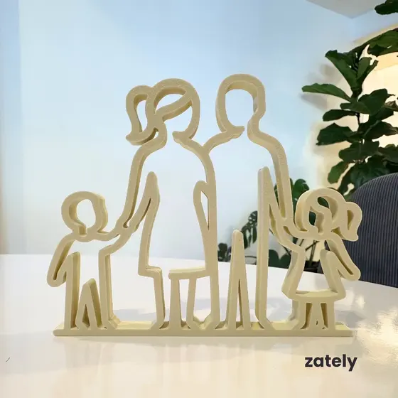 Enfeite de Mesa - Escultura Família Decoração - Zately