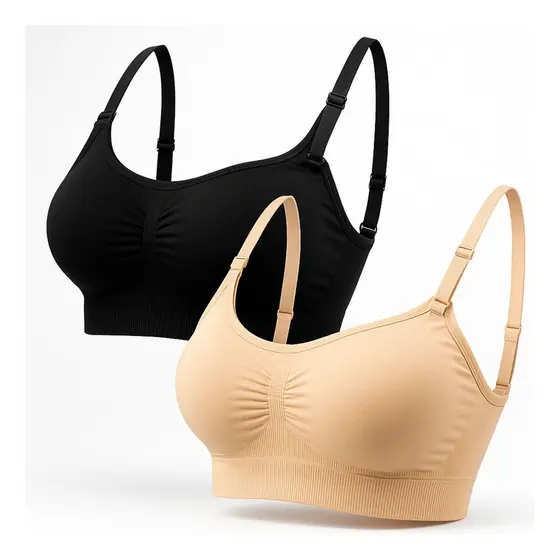 Kit com 2 Top Sutiã Sensual Com Alça E Fecho Ajustável, top com bojo, Muito Confortável, Qualidade