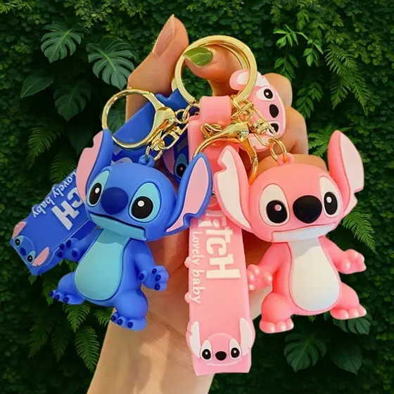 Chaveiro Stitch e Angel Lilo Kit 2 unidades Casal - Levando o Seu Amigão Alienígena para onde você for!