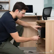 Cofre Eletronico Seguro Digital Com Teclado Codigo E Chave Preto