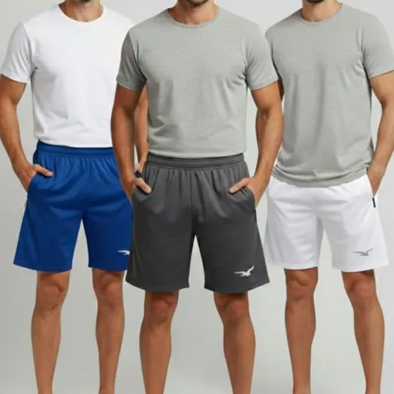 Kit Com 3 Bermudas Shorts Masculinos Básicos Bermuda Para Atividades Fisicas