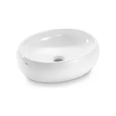 Cuba Apoio Oval Branca Cerâmica Banheiro 40x30CM ICA9 Icasa